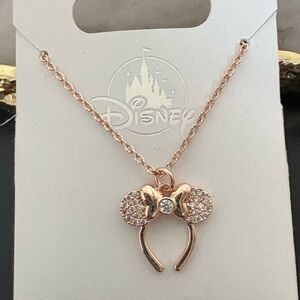 Disney Gold Necklace with Crystal Accents
